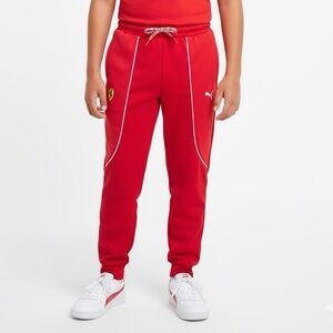 PUMA X SCUDERIA FERRARI Boys Casual Red Racing Sweatpants